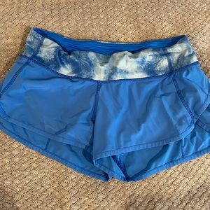 Blue lululemon speed up shorts